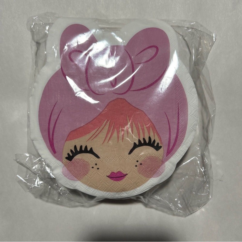 CBE Paperie 40ct Lunch Napkins Pink Bow Girl Spa
